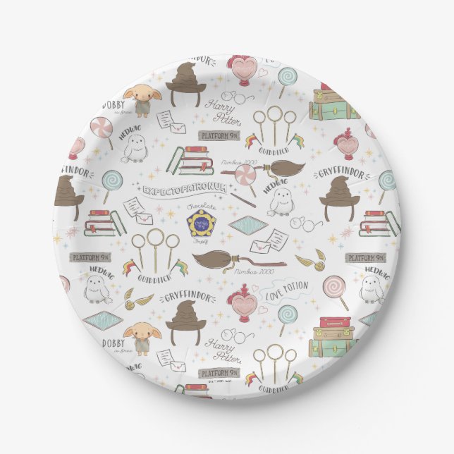 Simple Harry Potter Baby Shower Paper Plate (Front)