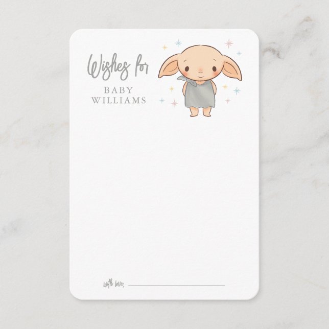 Simple Harry Potter - Dobby Baby Shower Enclosure Card (Front)