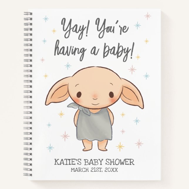 Simple Harry Potter - Dobby Baby Shower Notebook (Front)