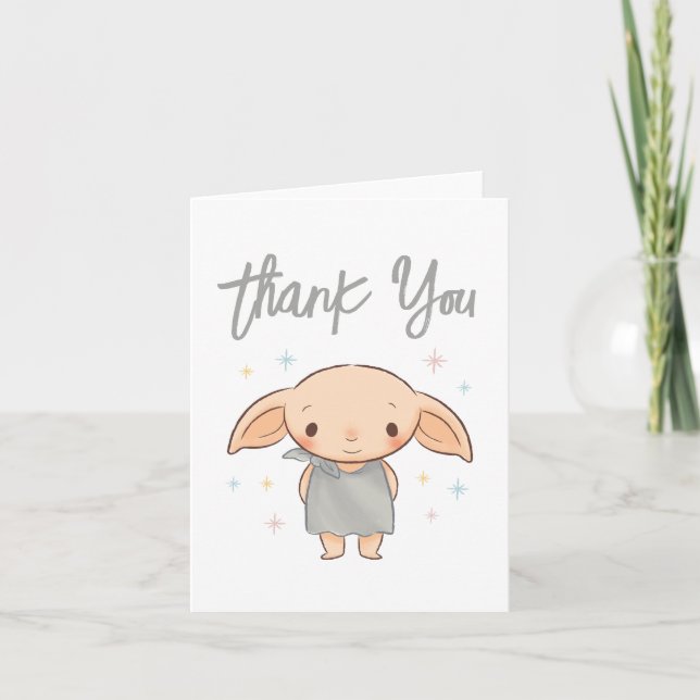Simple Harry Potter - Dobby Baby Shower Thank You Card (Front)