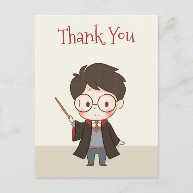 Simple Harry Potter Thank You Postcard (Front)