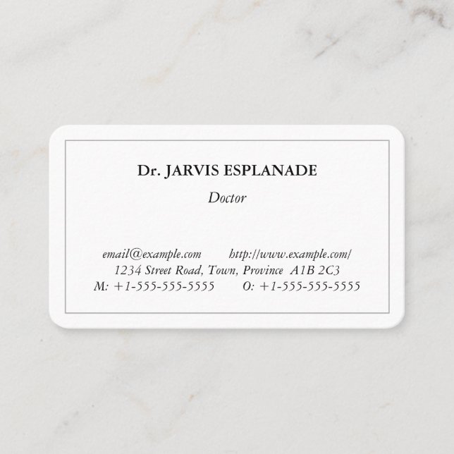 Simple, Healthcare Specialist Business Card (Front)