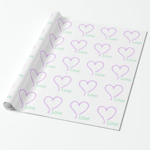 Simple Heart and Love Wrapping Paper