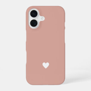 Simple Heart Blush Pink Modern Love Minimal Chic iPhone 16 Case