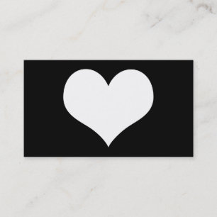 simple heart business card