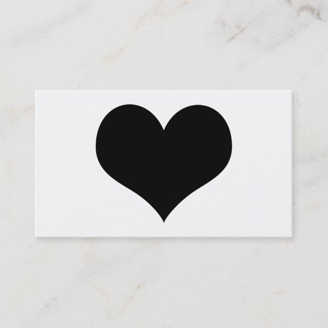 simple heart business card (Front)