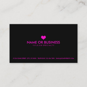 simple heart business card