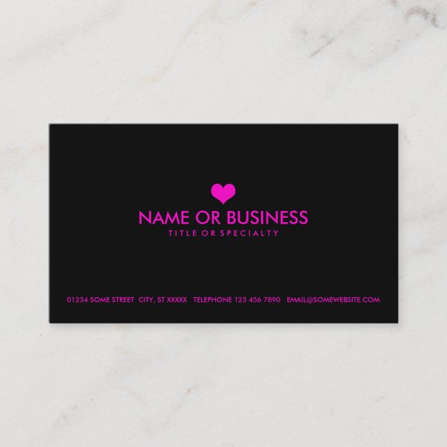 simple heart business card (Front)