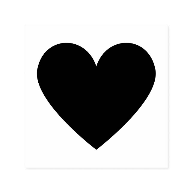 Simple Heart Classic Modern Minimal Chic Self-inking Stamp (Design)