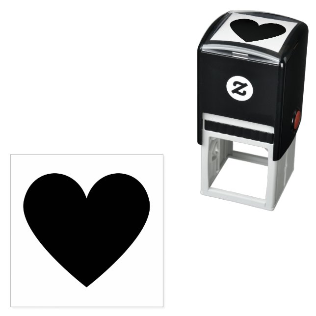 Simple Heart Classic Valentine Modern Minimal Self-inking Stamp (In Situ)