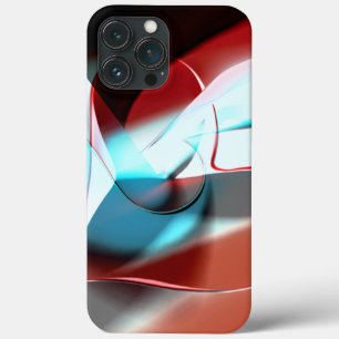 Simple heart design, crystalline tone mix in curve iPhone 13 pro max case