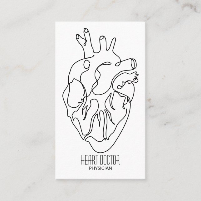 simple Heart doctor Business Card (Front)
