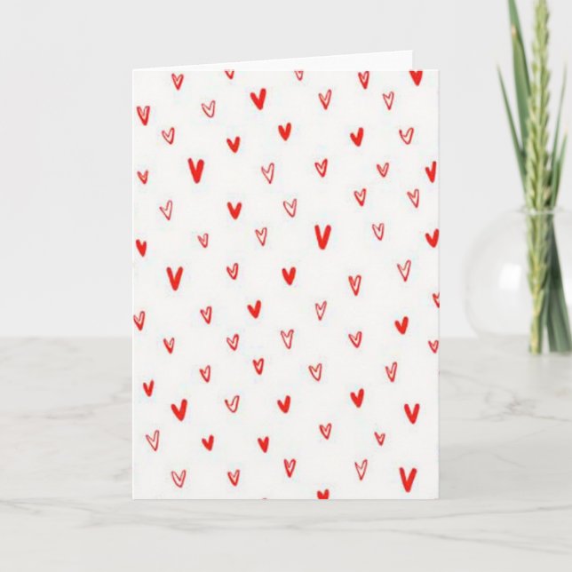 Simple Heart Doodles Card (Front)
