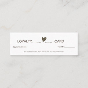 Simple Heart Elegant Loyalty Card