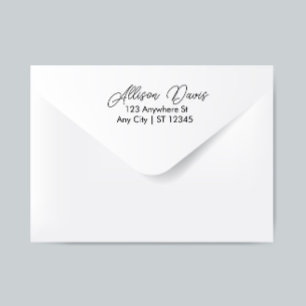 Simple Heart   Family Name & Return Address  Self-inking Stamp