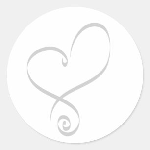 Simple Heart For Envelopes Classic Round Sticker