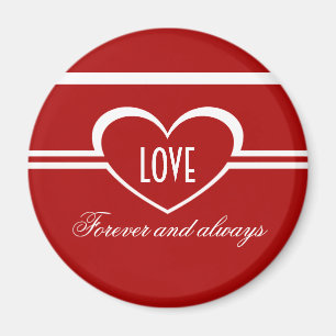 Simple Heart Magnet, Deep Red Magnet
