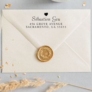 Simple Heart   Name wedding Self-inking Stamp