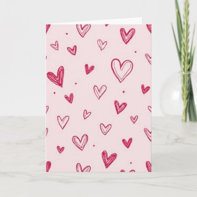Simple Heart Pattern Card (Front)