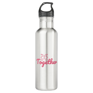 Simple Heart Together Forever Couple  710 Ml Water Bottle