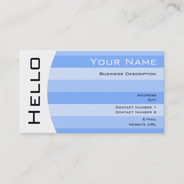 Simple Hello Business card (Front)