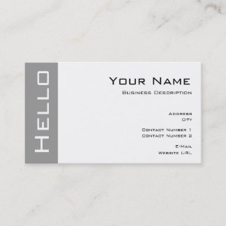 Simple Hello Business card
