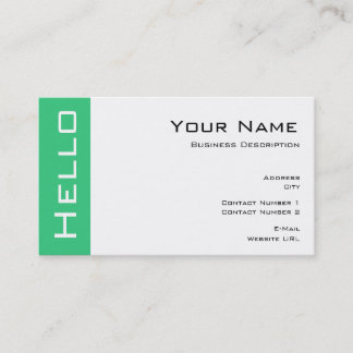Simple Hello Business card