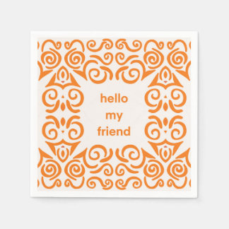 Simple Hello My Friend Napkin