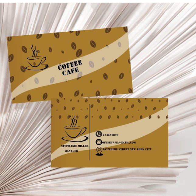 Simple high -end coffee house  business card (Creator Uploaded)