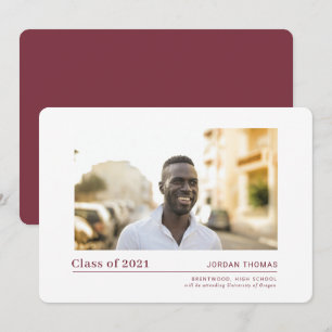 Simple High School Graduation Announcement