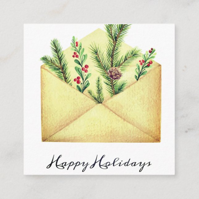 simple holiday cards of Christmas  (Back)