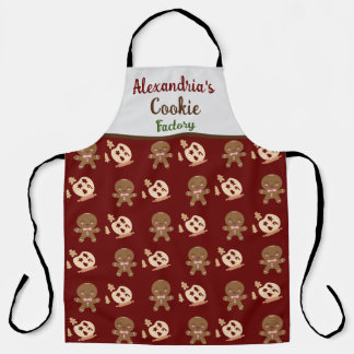Simple Holiday ChristmasTime Family Cookie Baking Apron