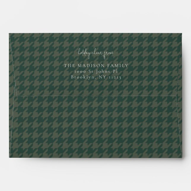 Simple Holiday houndstooth Ebony  Envelope (Back (Top Flap))