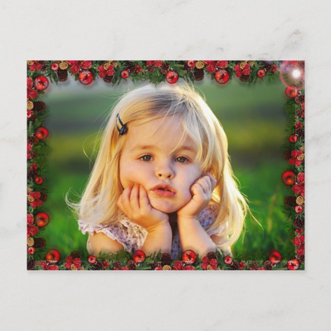 SIMPLE HOLIDAY PHOTO POSTCARD CANDY FONT (Front)