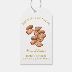 Simple Homemade Almond Butter Hang Tag l White