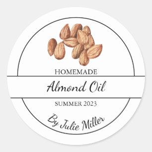 Simple Homemade Almond Oil Label