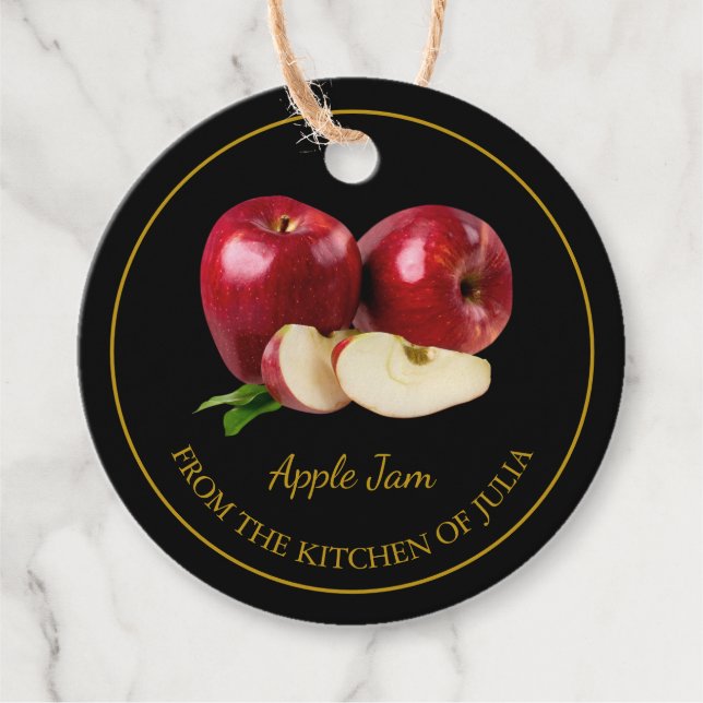 Simple Homemade Apple Jam Hang Tag (Front)