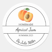 Simple Homemade Apricot Jam Label