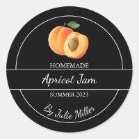 Simple Homemade Apricot Jam Label