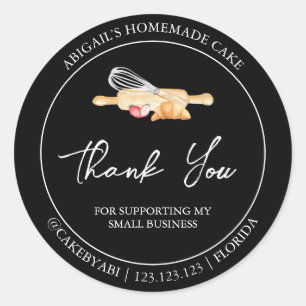 Simple Homemade Baking Thank You Label