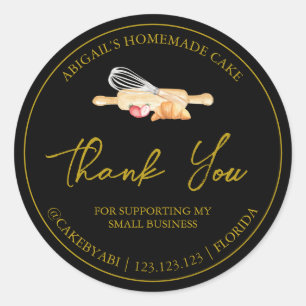Simple Homemade Baking Thank You Label