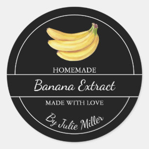 Simple Homemade Banana Extract Label