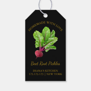 Simple Homemade Beet Root Pickle Hang Tag Black