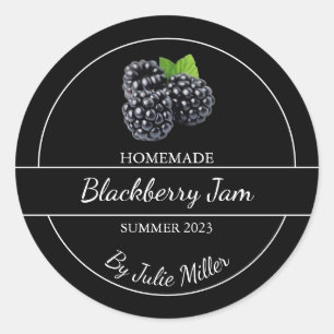 Simple Homemade Blackberry Jam Label