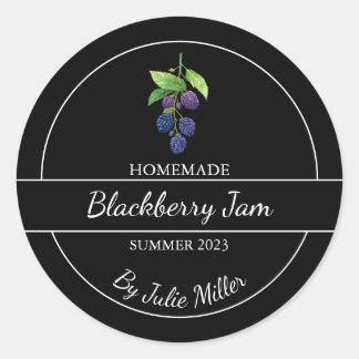 Simple Homemade Blackberry Jam Label