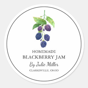 Simple Homemade Blackberry Jam Label