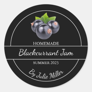 Simple Homemade Blackcurrant Jam Label