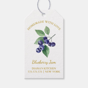Simple Homemade Blueberry Jam Hang Tag l White