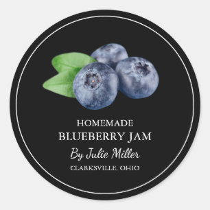 Simple Homemade Blueberry Jam Label