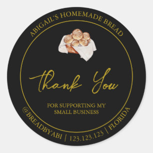 Simple Homemade Bread Thank You Label